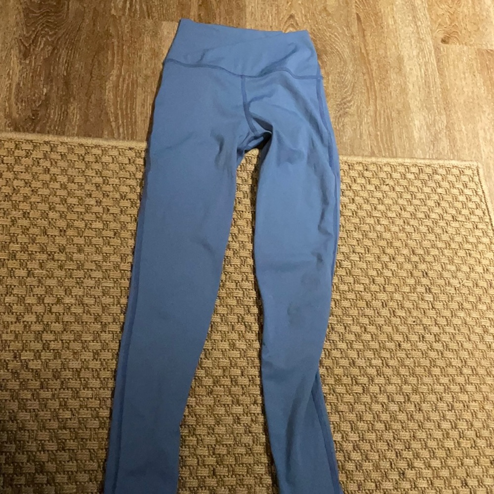 Blue crossover five dancewear leggings